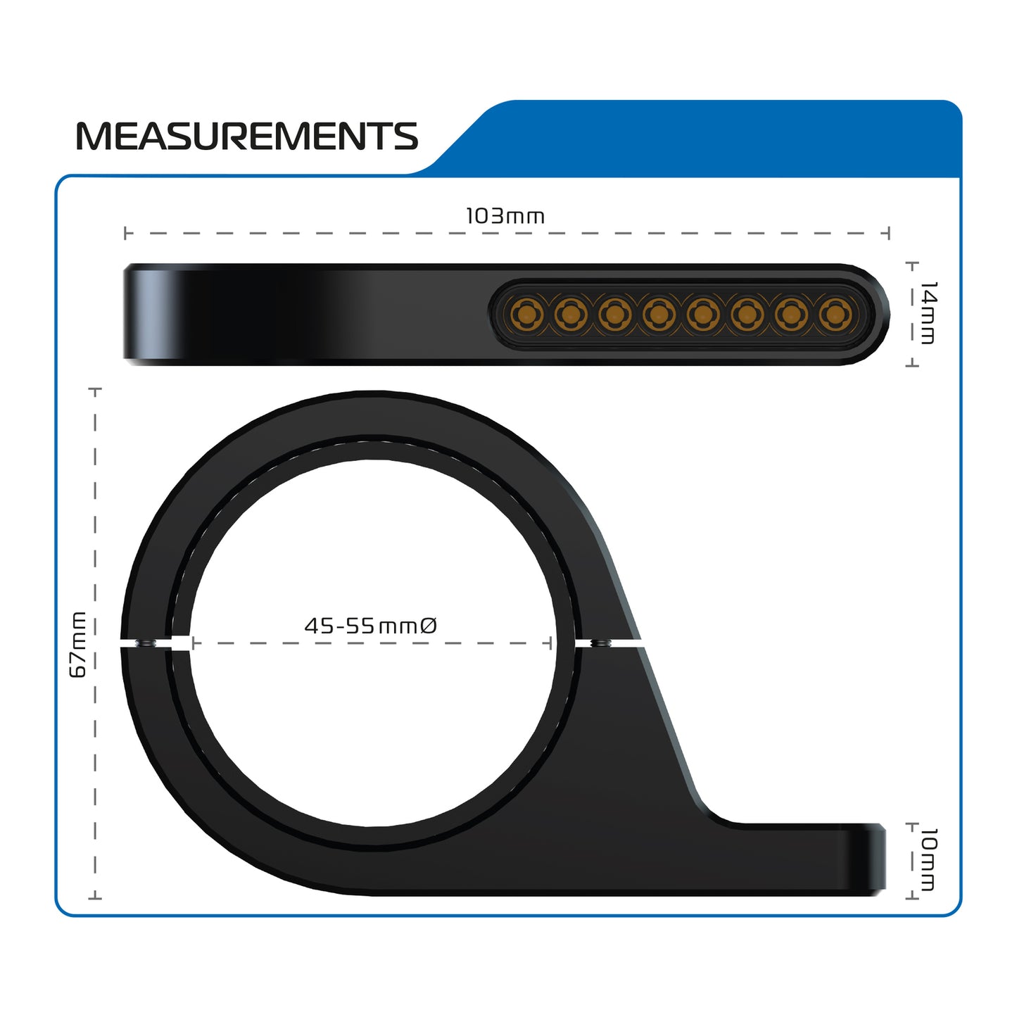 Oxford Darkturner - Sequential Fork Mounted Indicators
