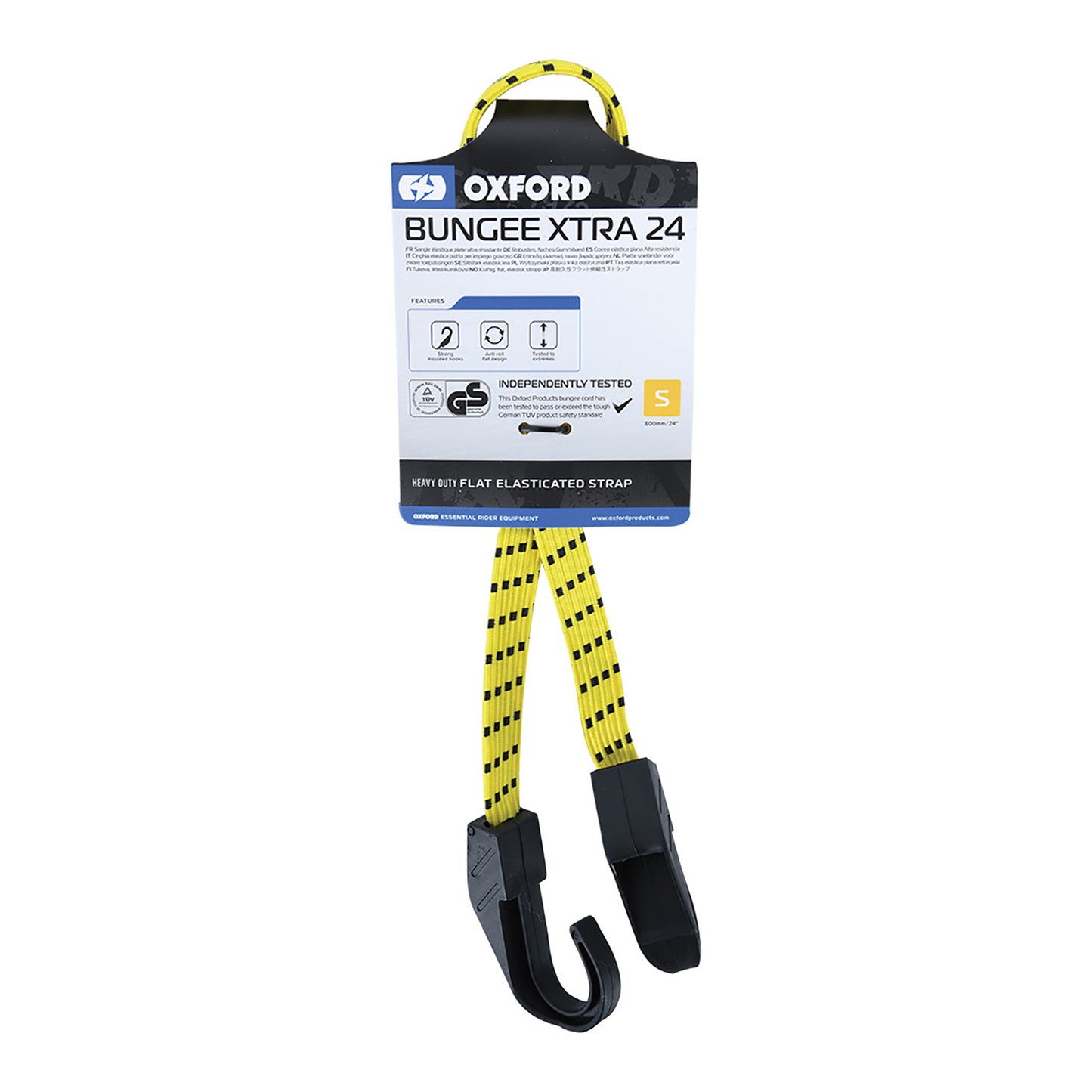 Oxford Bungie Xtra 16mm X 800mm - Yellow