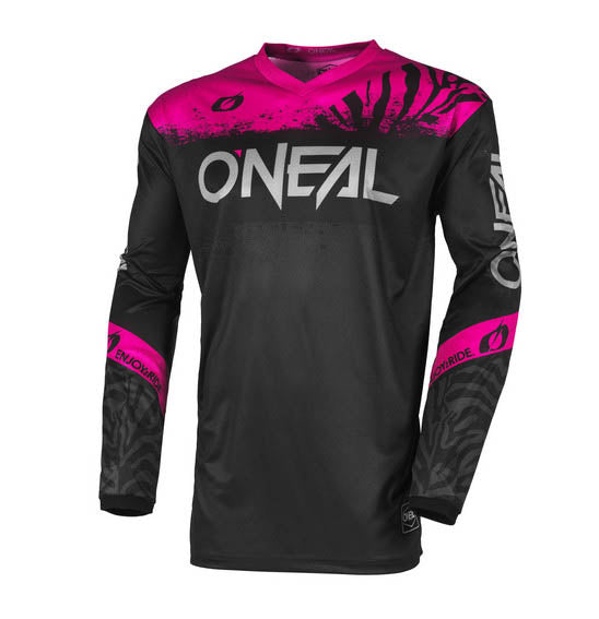 O'Neal 2025 Women's ELEMENT Shocker Jersey - Black/Pink