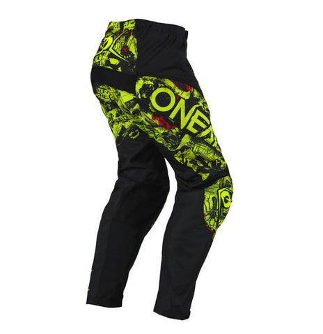 O'Neal 2025 Youth ELEMENT Attack Pant - Black/Neon Yellow