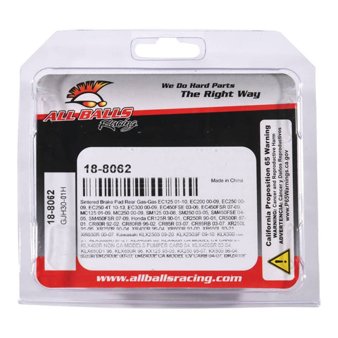 Sintered Brake Pad Rear 18-8062