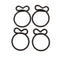 All Balls Racing Fuel Hose Clamp Kit - 16.6mm Wire (4 Pack)