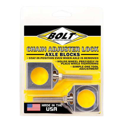 Bolt Raw Chain Adjuster Blocks Kawasaki (2 pack)