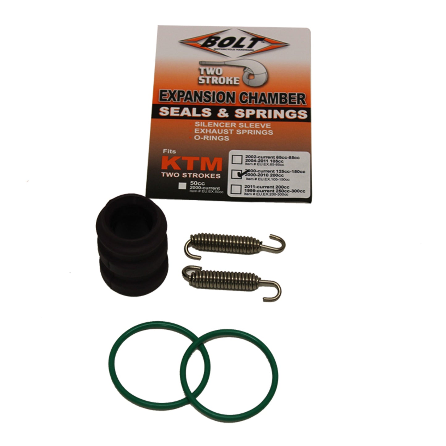 BOLT EXHAUST O-RING PACK KTM 105-150 00-
