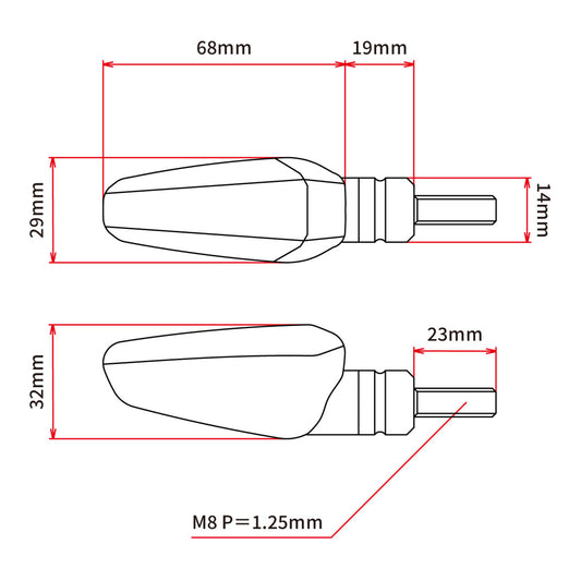 DRC 602 LED Flasher Lights (12V / Orange / Pair)