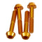 DRC ALUMINUM M6 TAPER BOLTS 35MM GOLD 4PCS