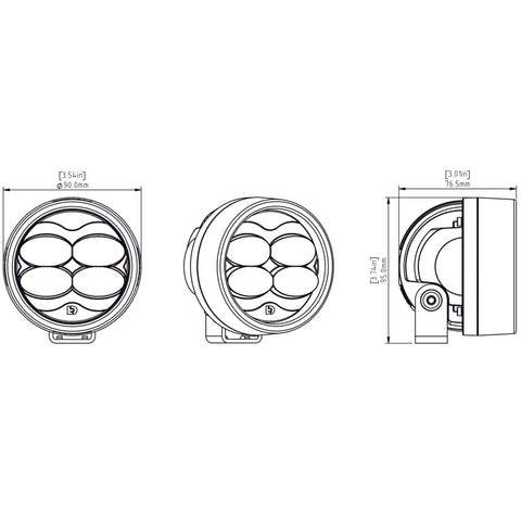 Denali D3 LED Fog Light - DataDim™ Technology - Single