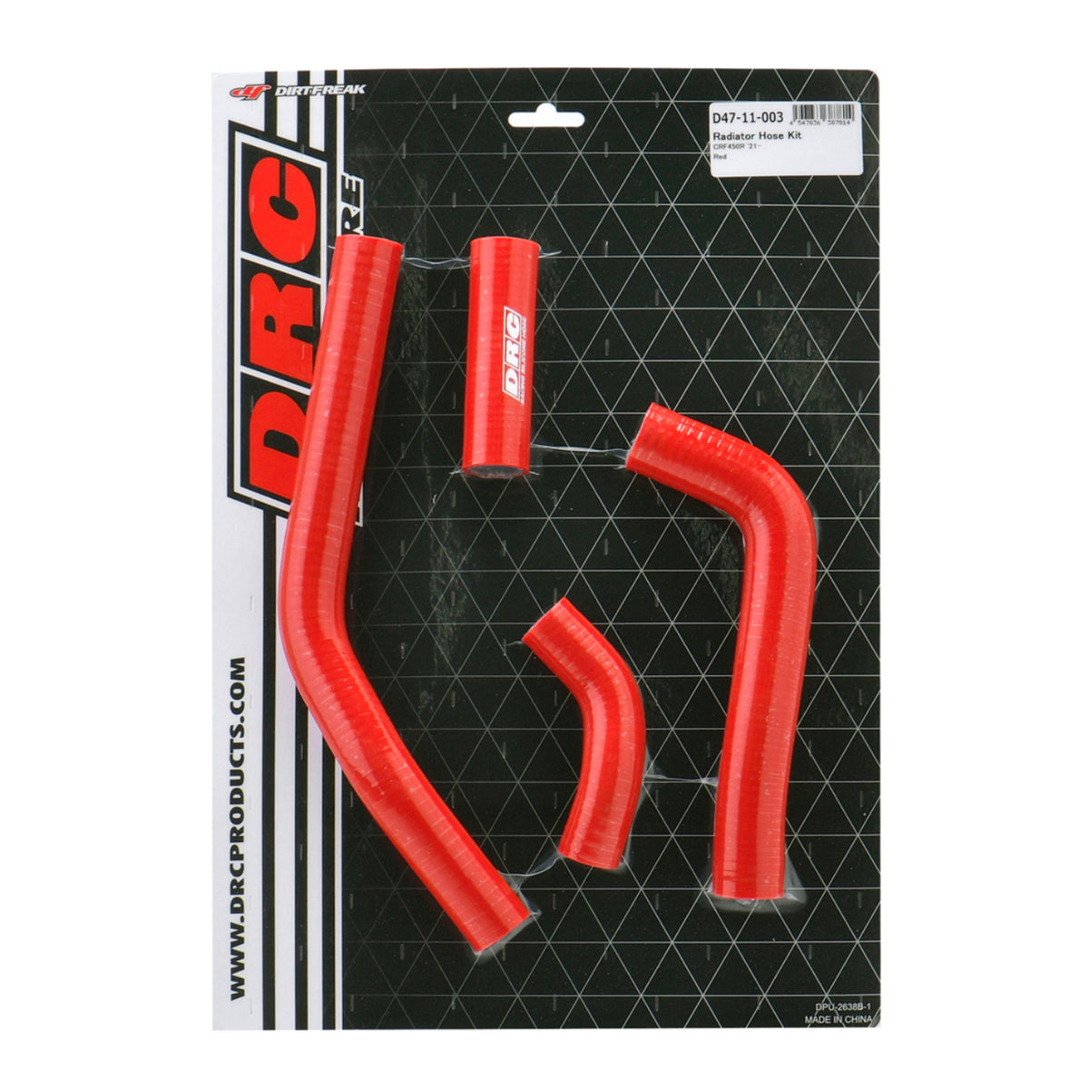 DRC Radiator Hose Kit CRF450R '21- Red