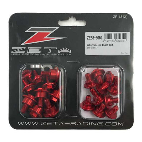 Zeta Aluminum Bolt Set for Plastics CRF250R '18-, CRF450R '17-