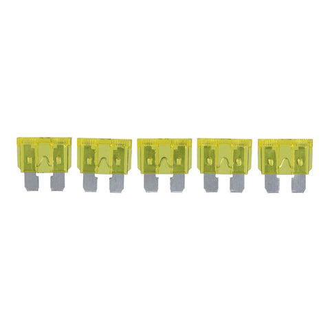 Fuse 20A Blade - Yellow (Packet of 5)