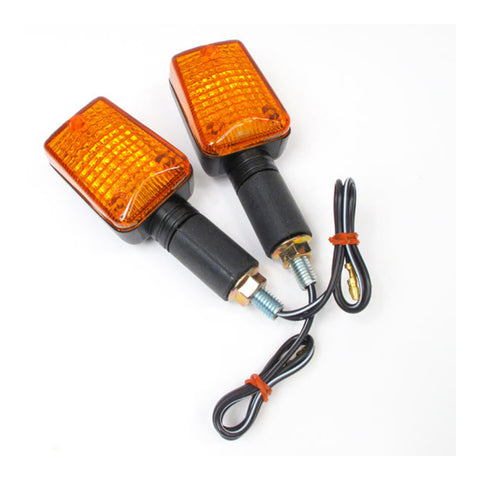 Whites Flasher Universal Long Mount 12V-21W - Black (Pair)