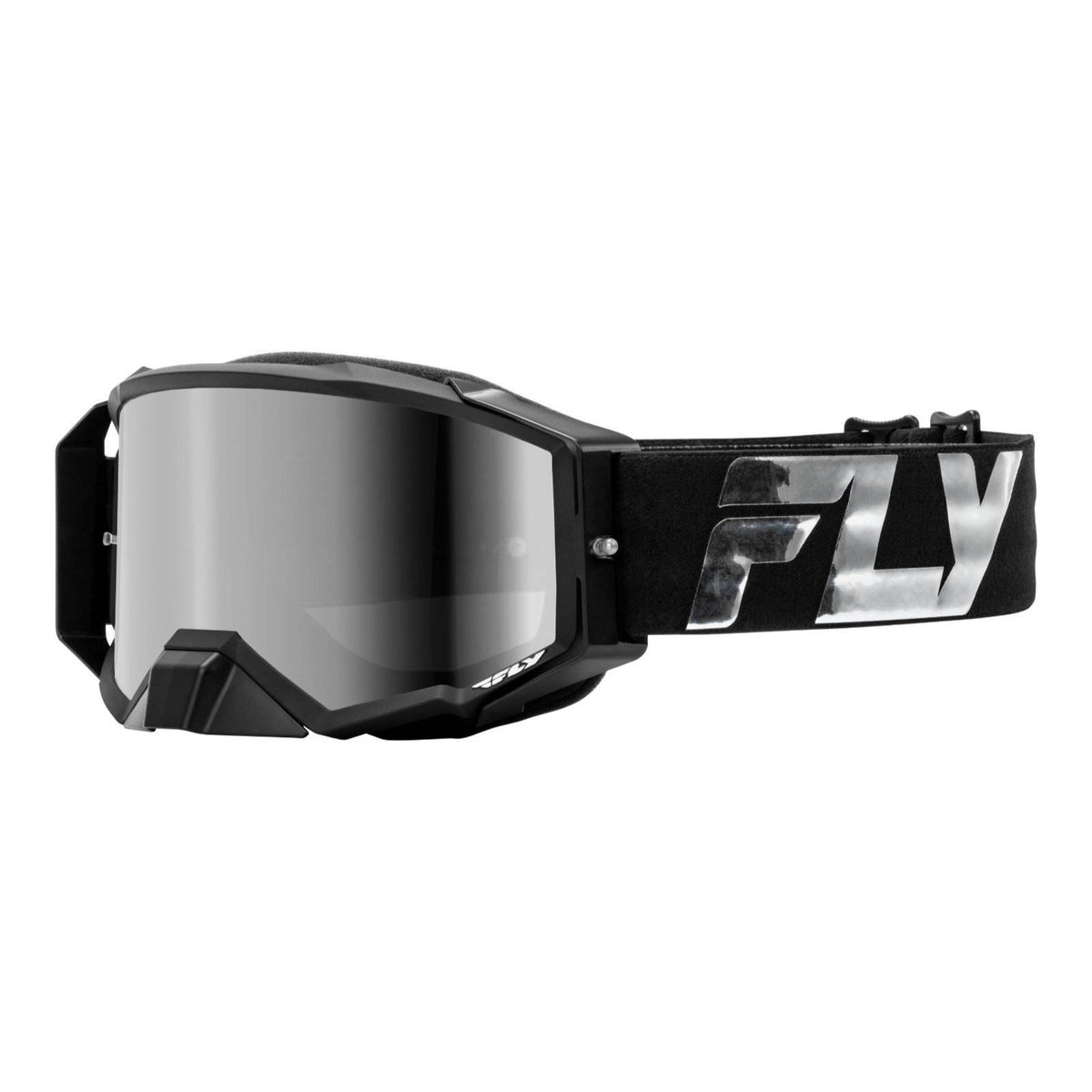 FLY Racing Zone Elite Goggle - Black / Silver with Silver Mirror / Smoke Le