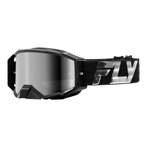 FLY Racing Zone Elite Goggle - Black / Silver with Silver Mirror / Smoke Le