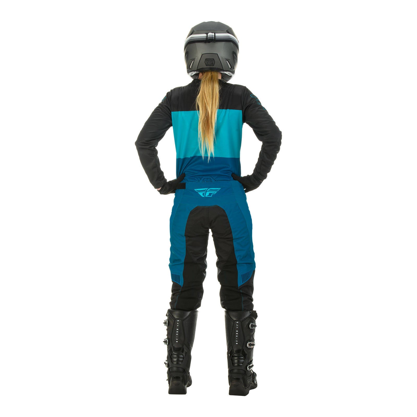 Fly Racing Ladies F-16 Pant - Aqua / Dark Teal / Black