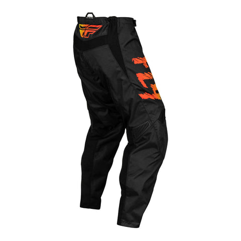 FLY Racing Youth F-16 Pants - Black / Yellow / Orange