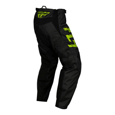 FLY Racing Youth F-16 Pants - Black / Neon Green / Light Grey