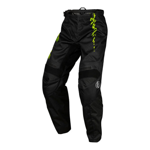 FLY Racing Youth F-16 Pants - Black / Neon Green / Light Grey