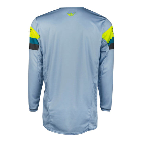 FLY Racing Kinetic Prix Jersey - Ice Grey / Charcoal / Hi-Vis