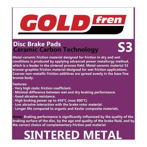 GOLDfren Brake Pads - K5 Off-Road Racing