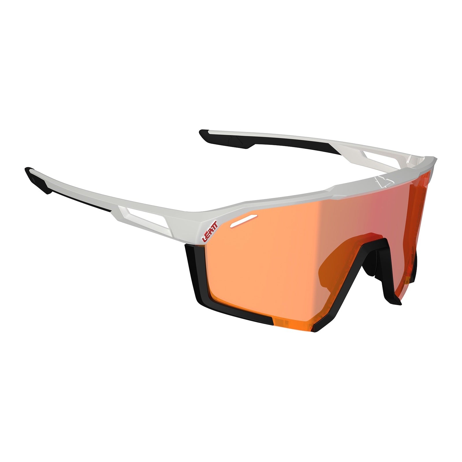 Leatt SpeedViz Pro Sunglasses - Black / White Iriz Cryztal Red 13 VLT