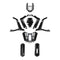 LS2 MX701 Explorer Air Vent Chin - Gloss Black
