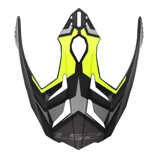 LS2 MX701 Focus Helmet Peak - M. Titanium H-V Yellow