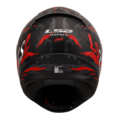 LS2 FF353 Rapid II Kaiju Helmets - Matte Black / Red / White 06