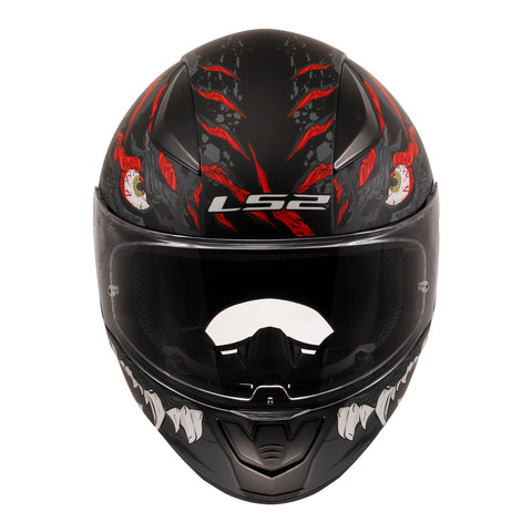 LS2 FF353 Rapid II Kaiju Helmets - Matte Black / Red / White 06