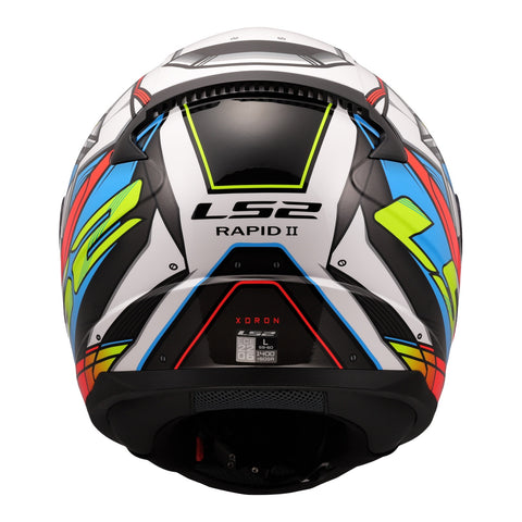 LS2 FF353 Rapid II XDron - White / Hi-Vis Orange / Blue