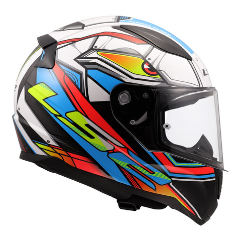 LS2 FF353 Rapid II XDron - White / Hi-Vis Orange / Blue