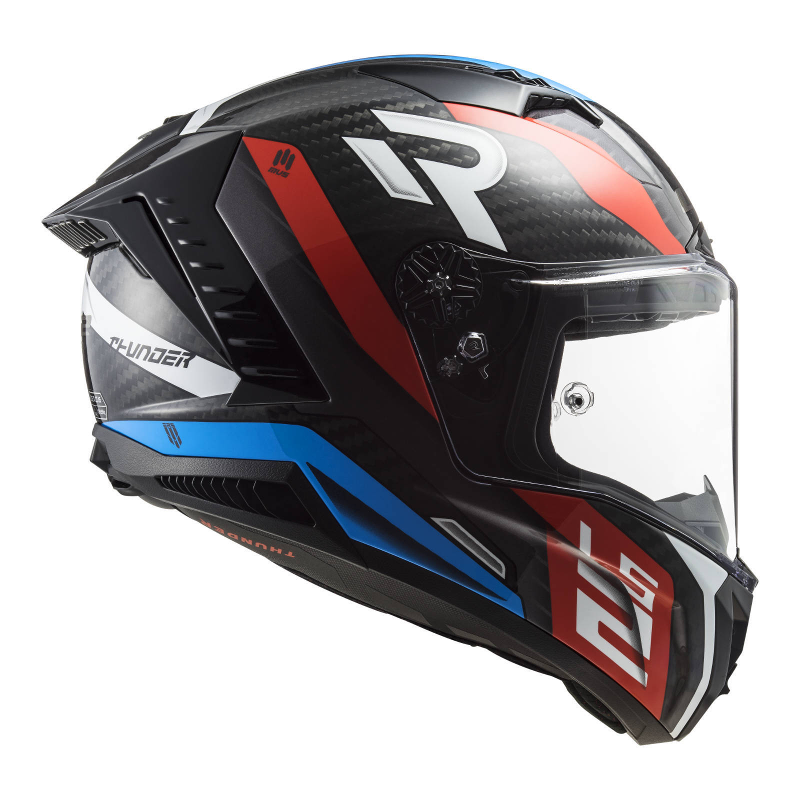 LS2 FF805C Thunder Carbon Supra Helmet - Red / Blue