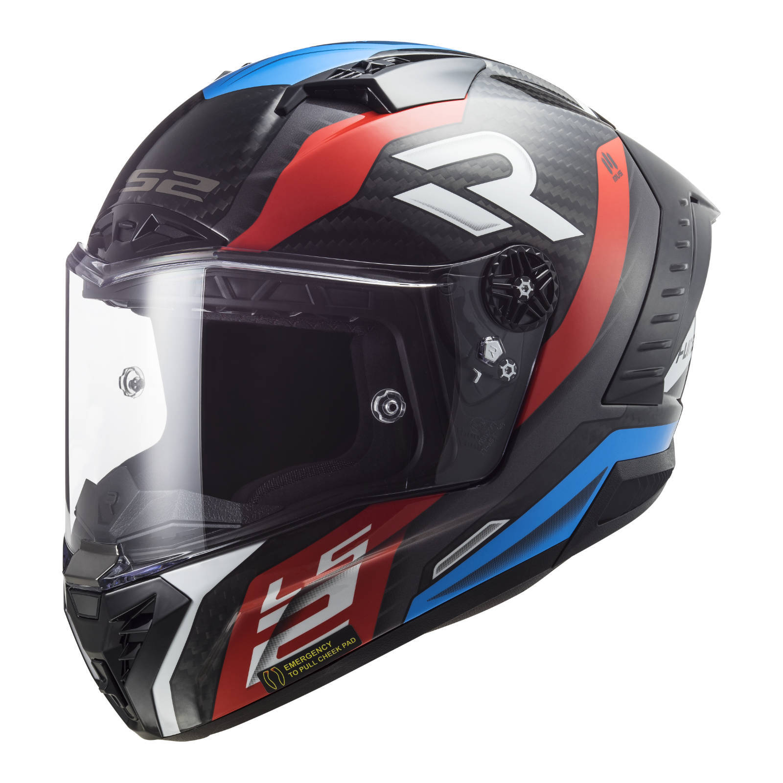 LS2 FF805C Thunder Carbon Supra Helmet - Red / Blue