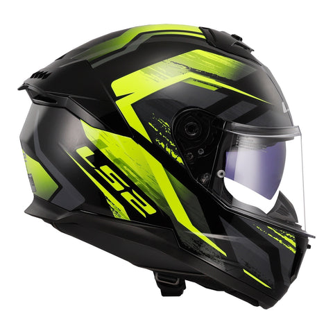 LS2 FF808 Stream II Fury - Black / Hi-Vis Yellow 06