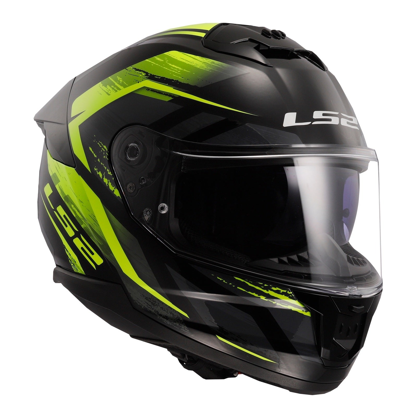 LS2 FF808 Stream II Fury - Black / Hi-Vis Yellow 06