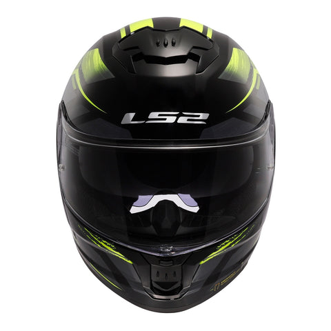 LS2 FF808 Stream II Fury - Black / Hi-Vis Yellow 06