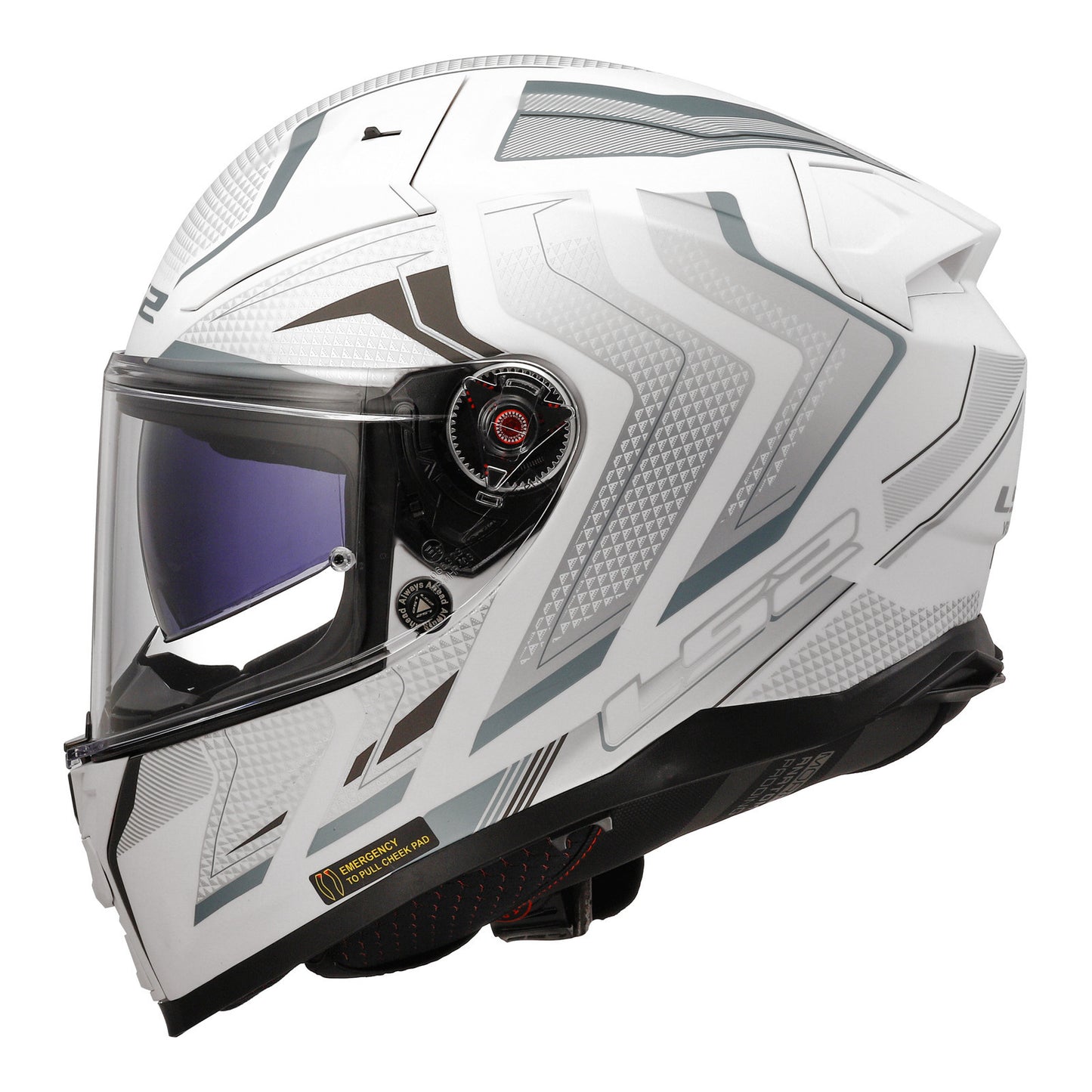 LS2 FF811 Vector II Alizer - Matte White / Silver 06