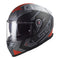 LS2 FF811 Vector II Splitter Helmets - Matte Titanium / Red