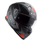 LS2 FF811 Vector II Splitter Helmets - Matte Titanium / Red