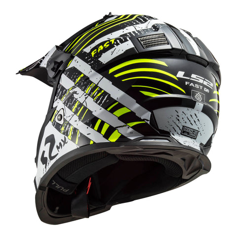 LS2 MX437 Fast Evo Verve Helmet - Black / White