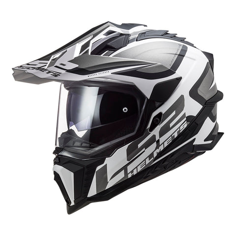 LS2 MX701 Explorer Alter Helmet - Matte Black / White (XS)