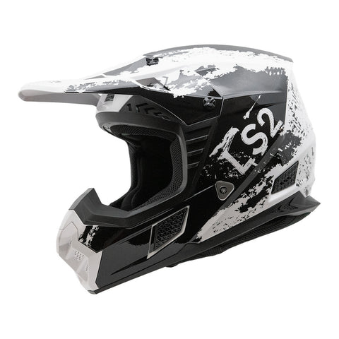 LS2 MX706 COZ Hyde Helmet - Black / White 06