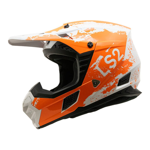 LS2 MX706 COZ Hyde Helmet - Orange / White 06