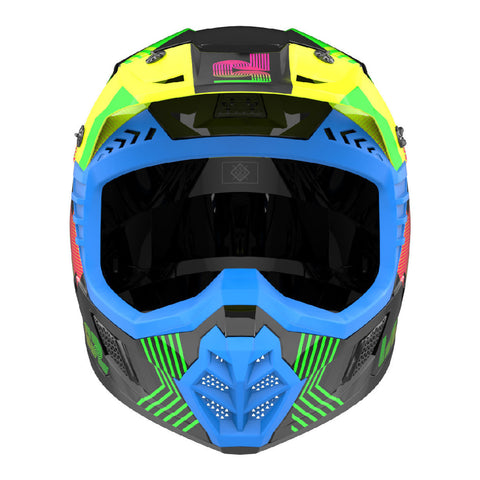 LS2 MX706J COZ Junior Helmet - Chromatic Black / Hi-Vis Pink 06