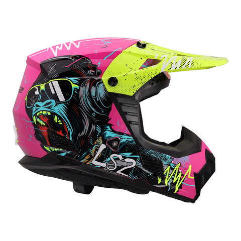 LS2 MX706J COZ Junior Gorilla Helmet - Gloss Purple 06