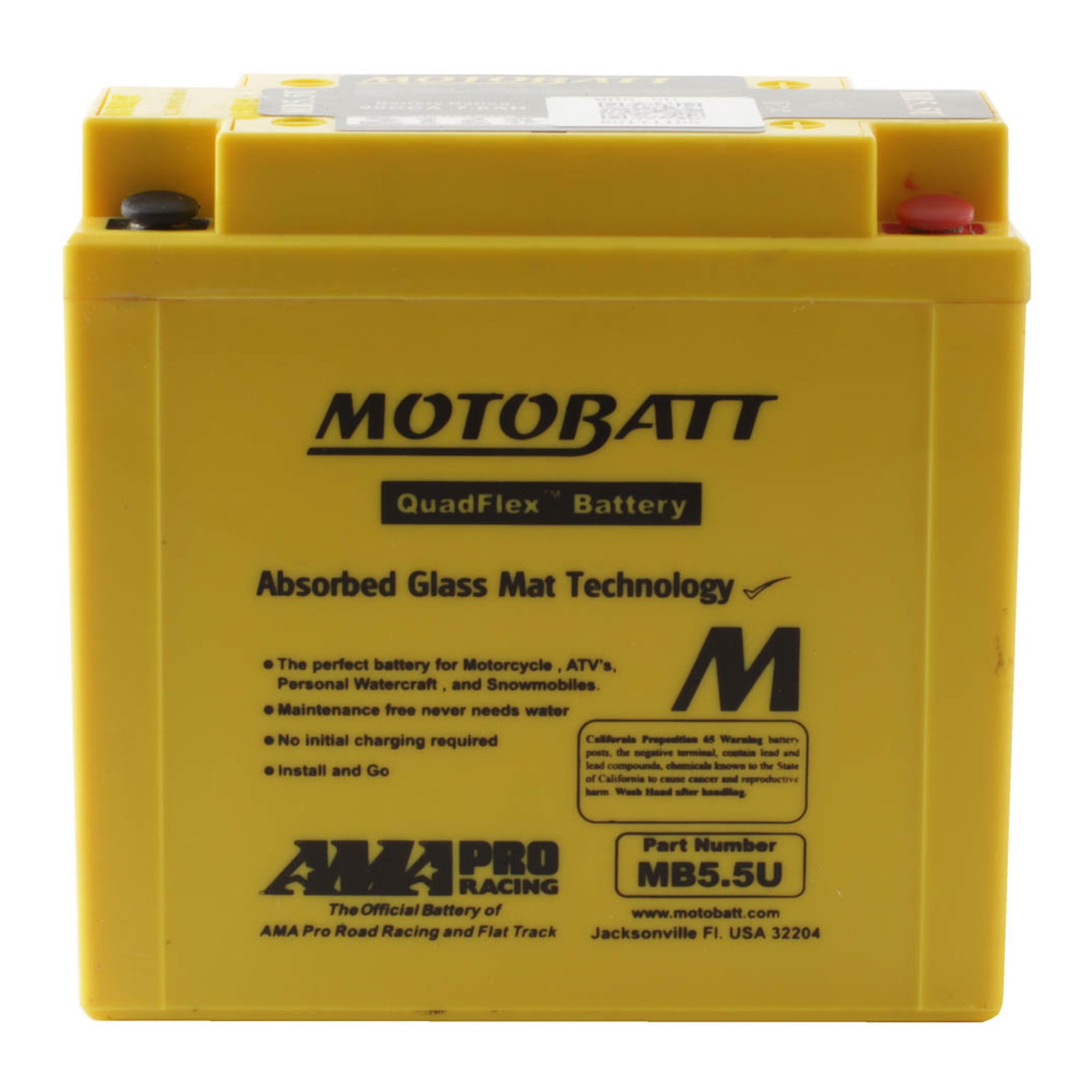 Motobatt Battery Quadflex AGM - MB5.5U