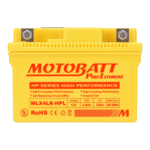 Motobatt Pro Lithium Battery MLX4LR-HPL *10 for Yam