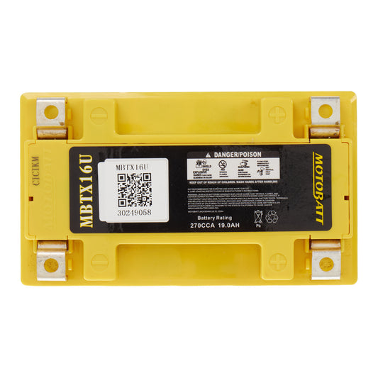 Motobatt Battery Quadflex AGM - MBTX16U