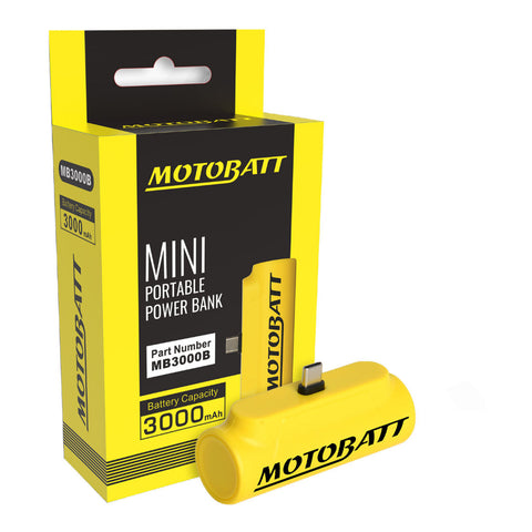 Motobatt Lithium Mini Portable Power Bank 3000mAh