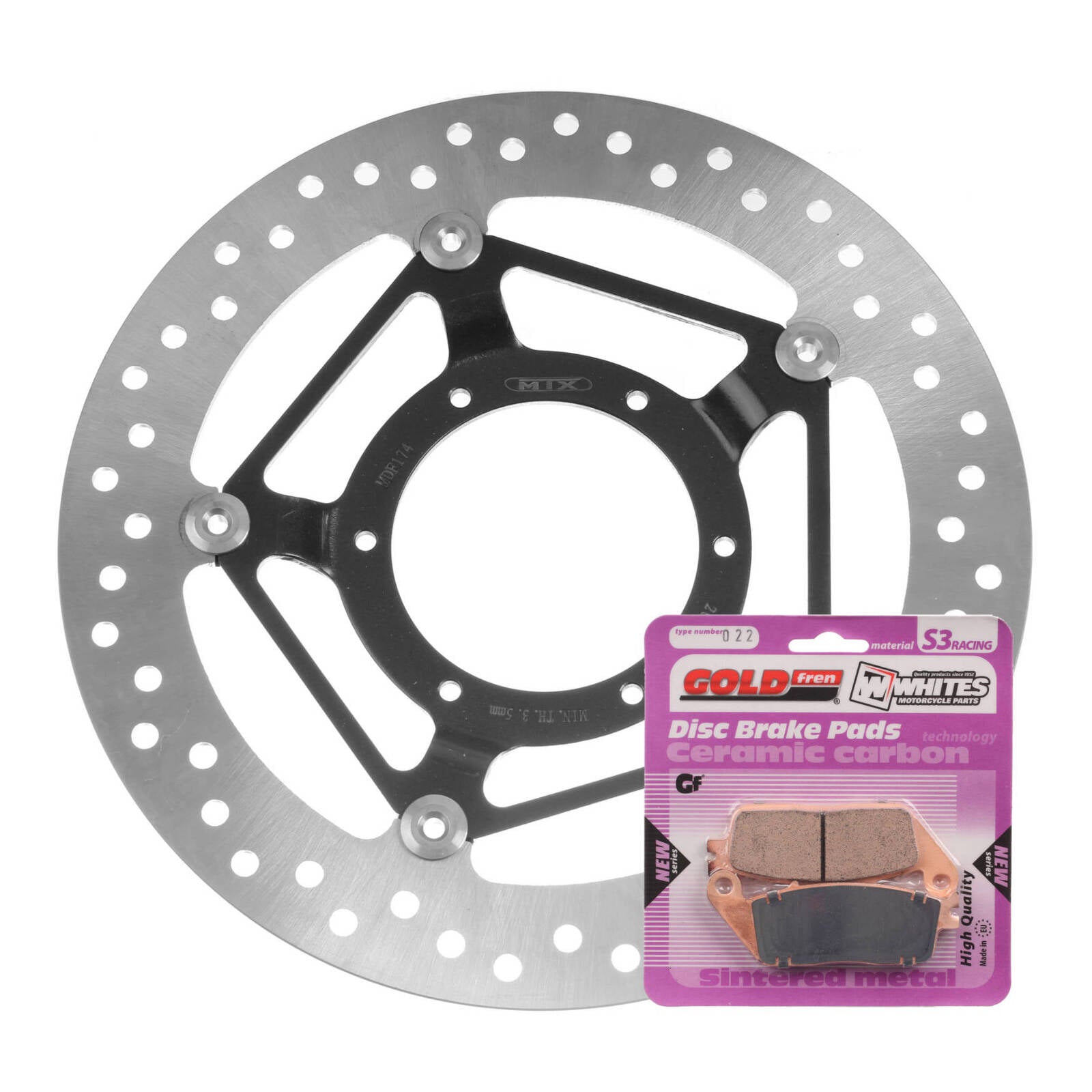 Brake Disc & Pad Front Kit - Honda CBR250R '11-'15 Non-ABS