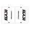 DRC Motion Front Fork Outer Decals - KYB14 (Clear / Black / White)